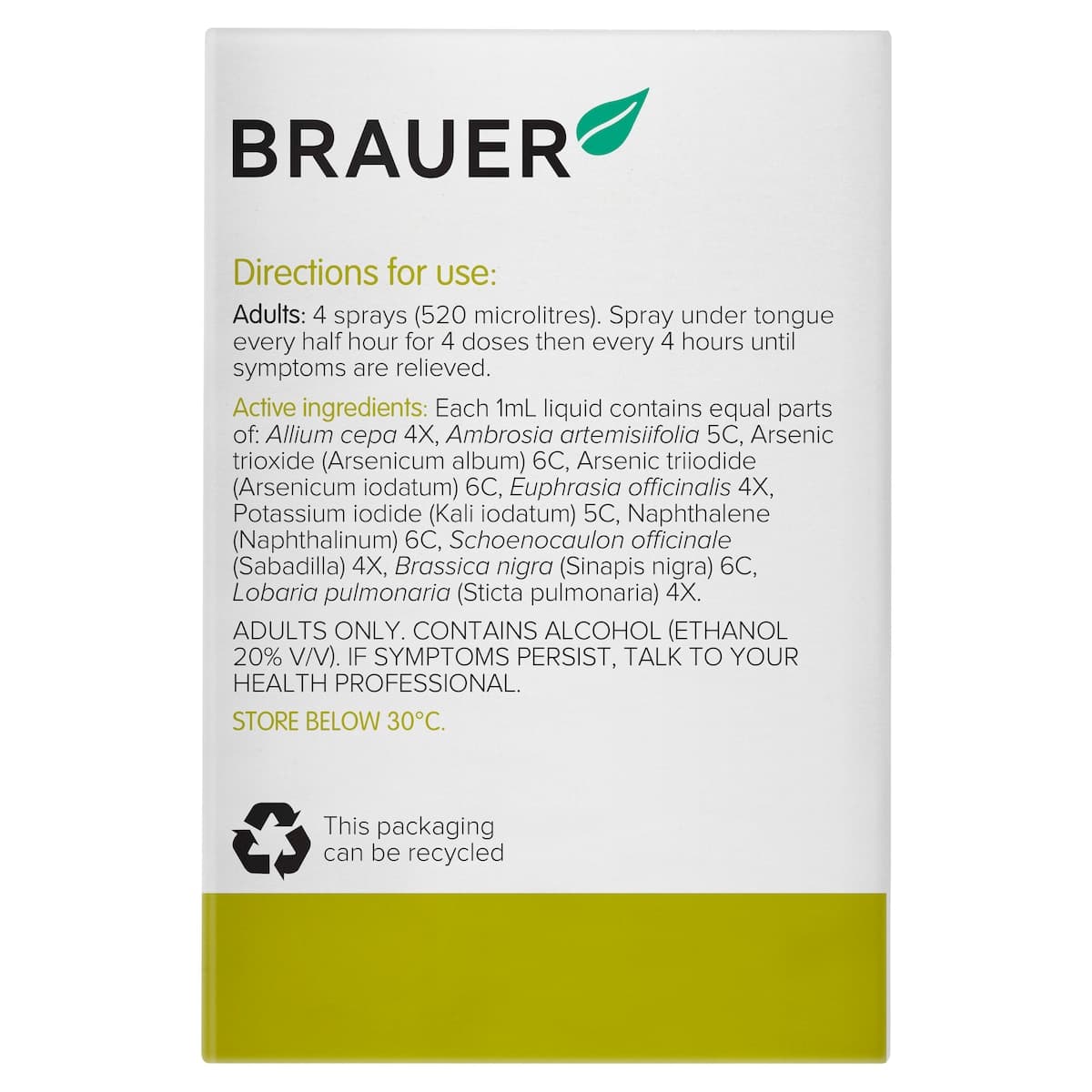 Thumbnail Brauer Hayfever Oral Spray 20ml