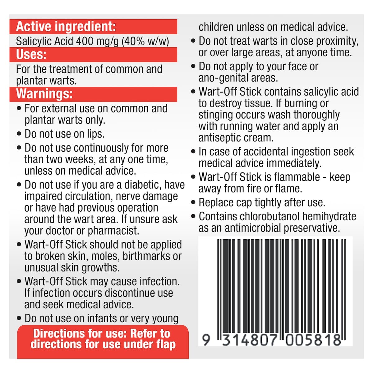 Thumbnail Wart Off Stick Wart Remover 5g