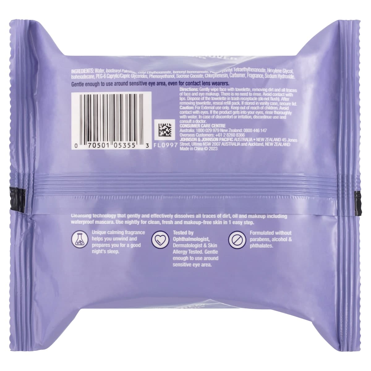 Thumbnail Neutrogena MakeUp Remover Cleansing Towelettes Night Calming 25 Wipes