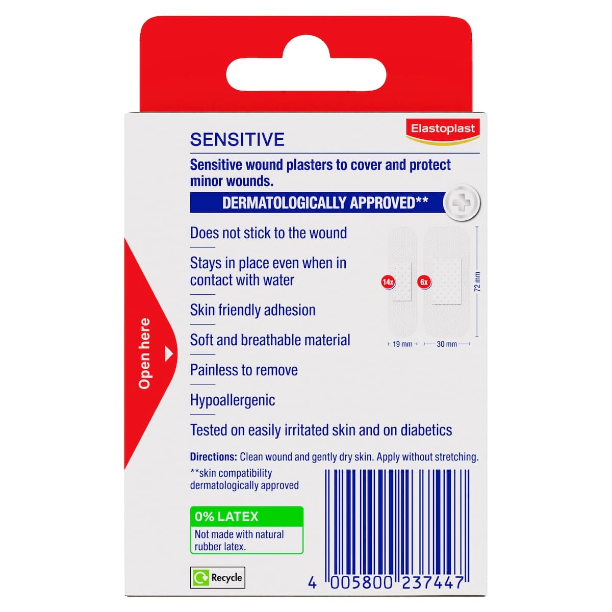 Thumbnail Elastoplast Sensitive Plasters 20 Pack