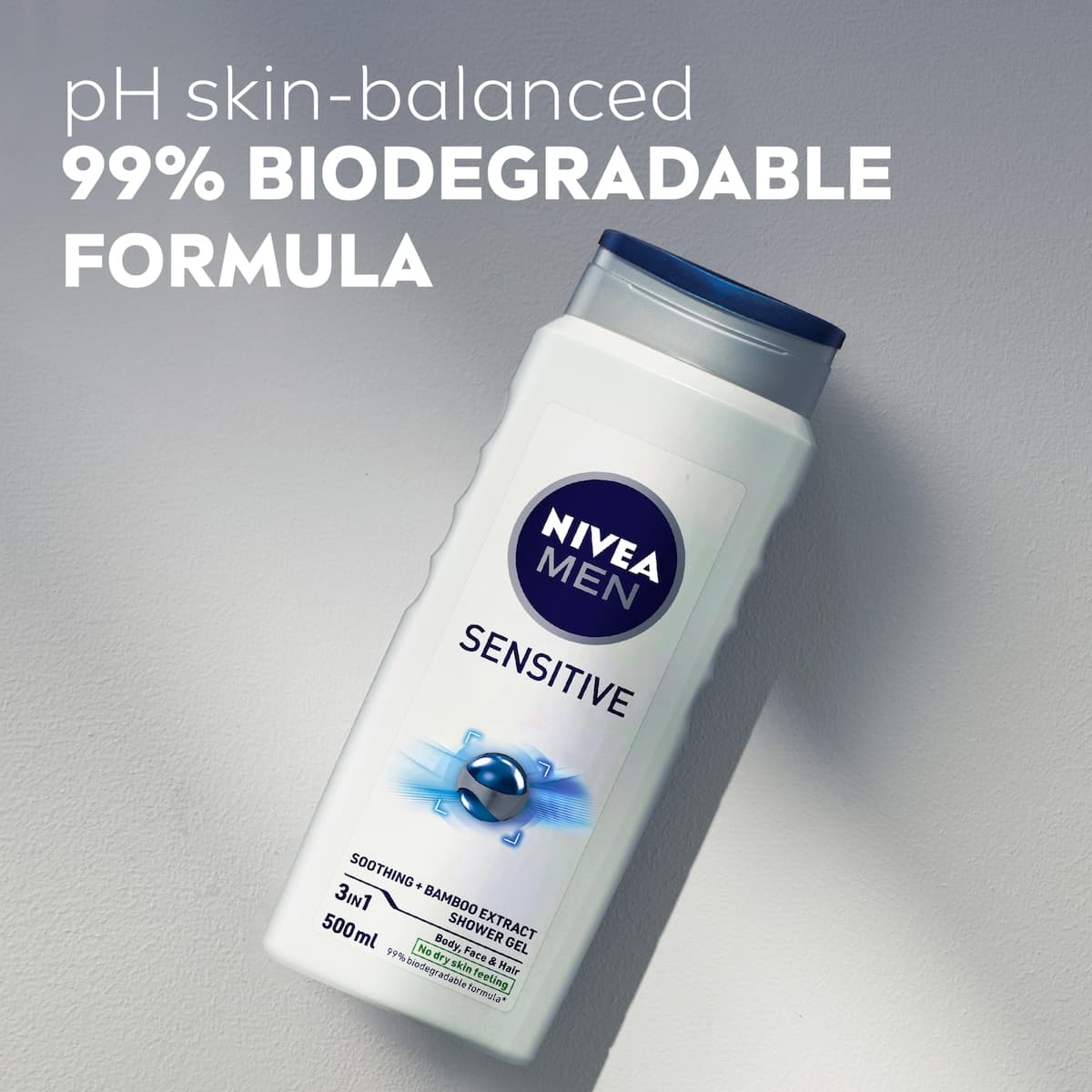 Thumbnail Nivea Men Sensitive 3-in-1 Shower Gel & Body Wash 500ml