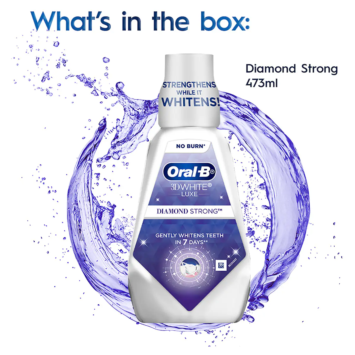 Thumbnail Oral B 3D White Luxe Diamond Strong Alcohol Free Rinse 473ml