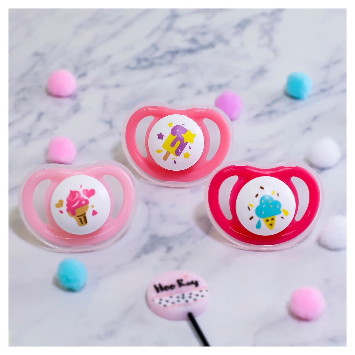 Thumbnail Pigeon Mini Light Pacifier Small (0+ Months) 2 Pack Assorted Colours