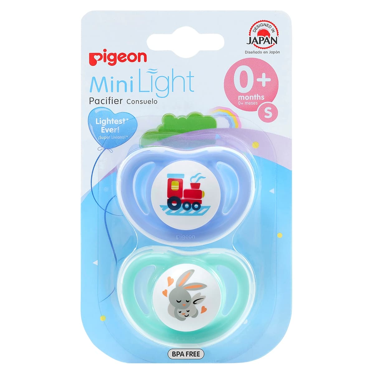 Thumbnail Pigeon Mini Light Pacifier Small (0+ Months) 2 Pack Assorted Colours