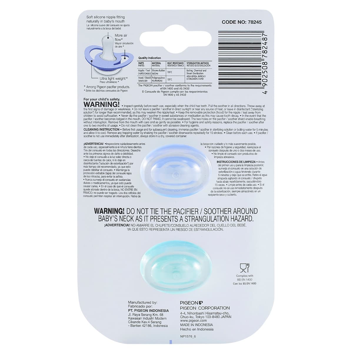 Thumbnail Pigeon Mini Light Pacifier Medium (6+ Months) 2 Pack Assorted Colours