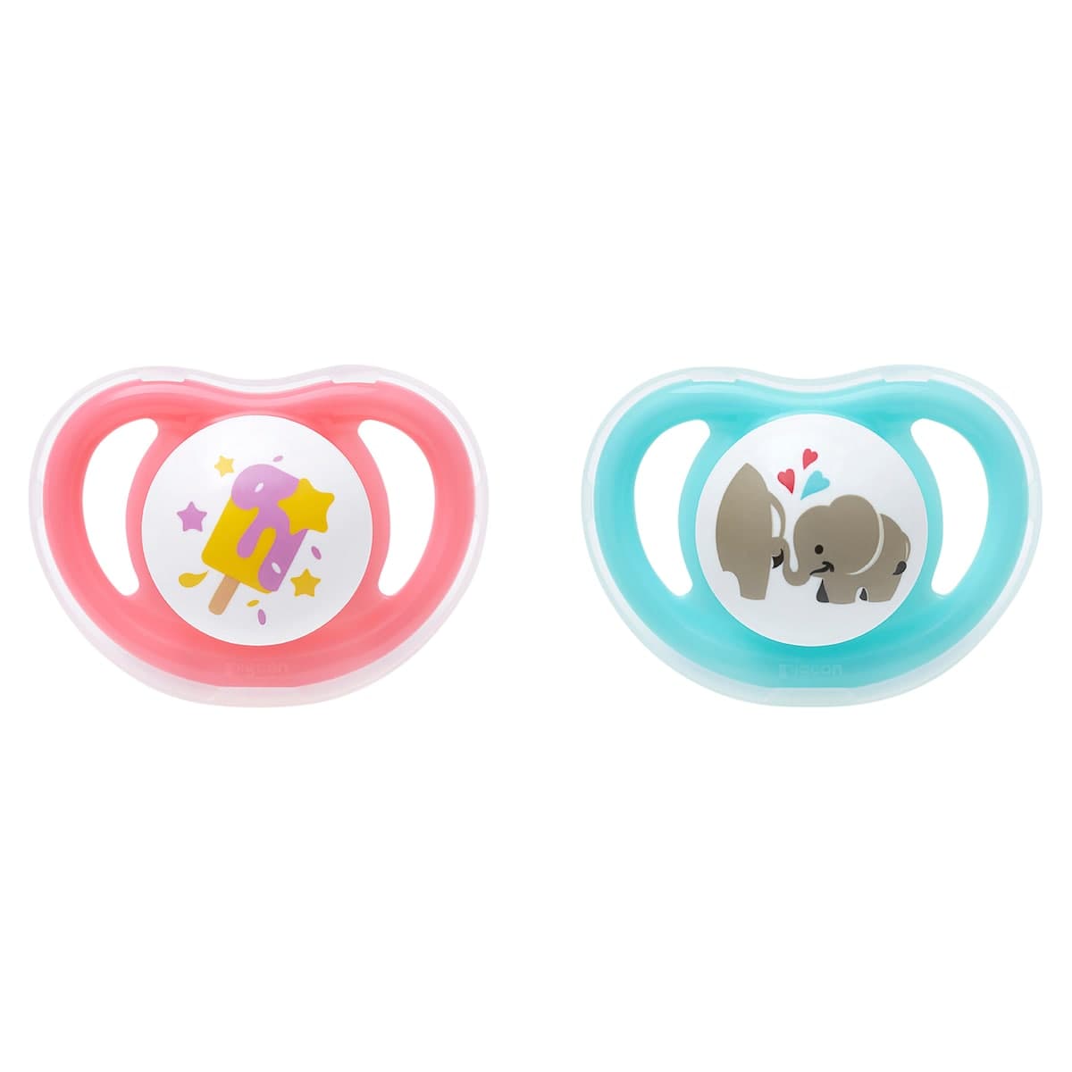 Thumbnail Pigeon Mini Light Pacifier Medium (6+ Months) 2 Pack Assorted Colours