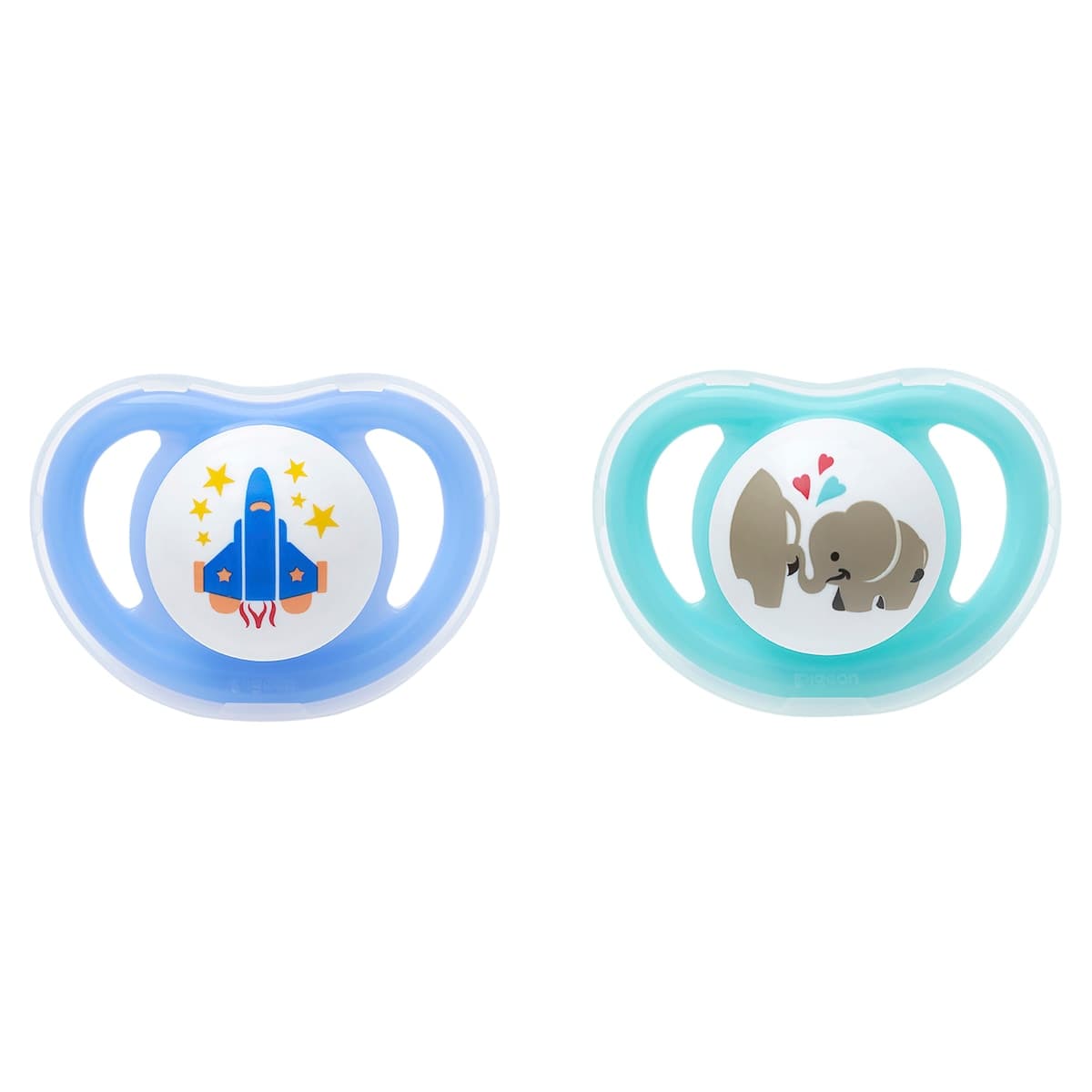 Thumbnail Pigeon Mini Light Pacifier Medium (6+ Months) 2 Pack Assorted Colours