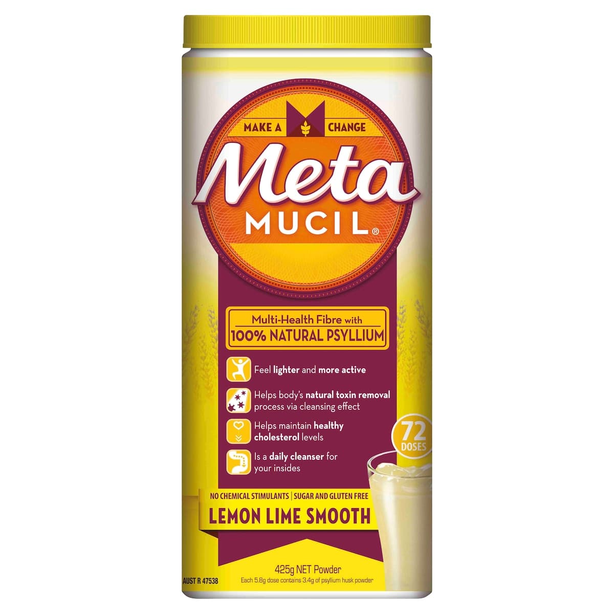 Thumbnail Metamucil Fibre Supplement Lemon Lime Smooth 425g