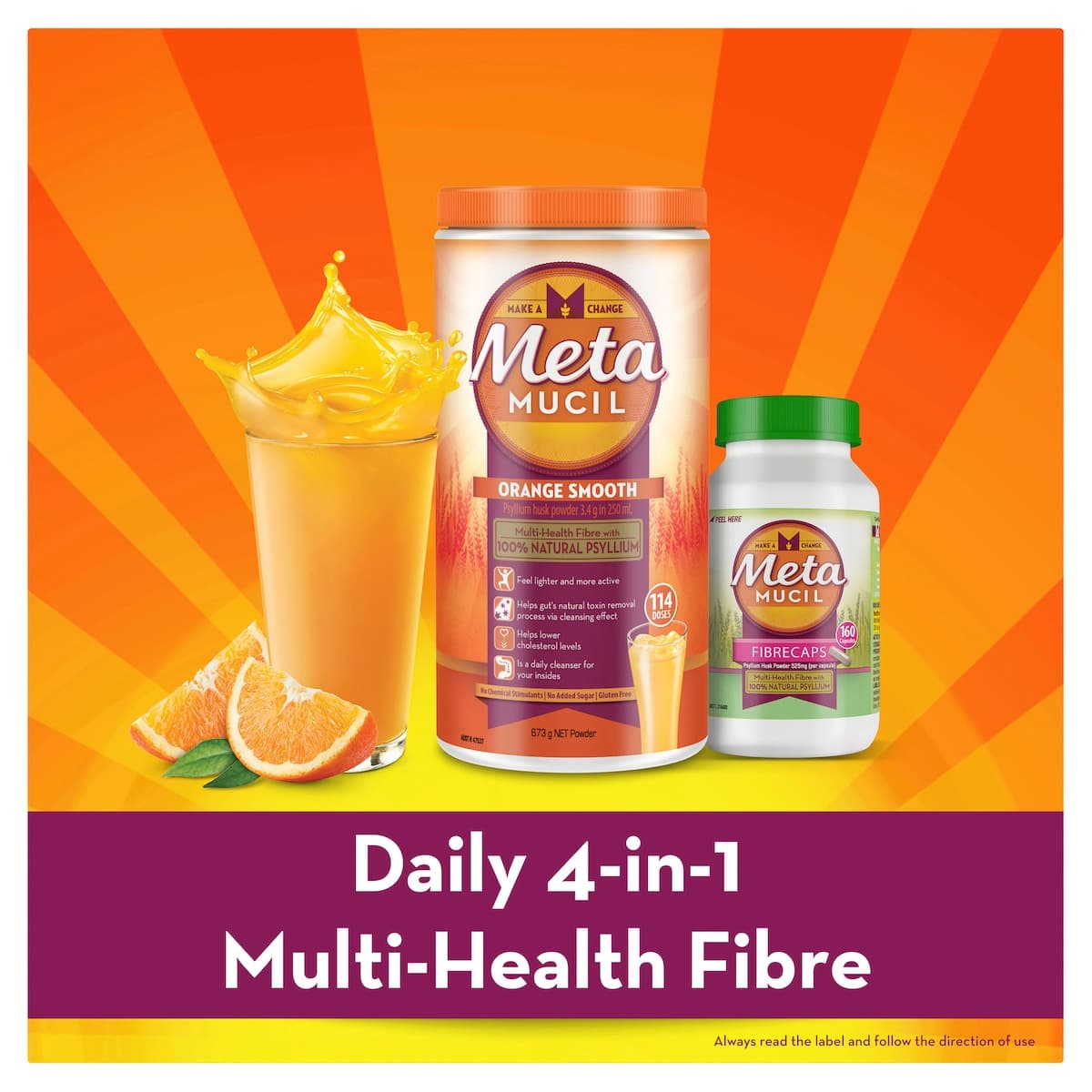 Thumbnail Metamucil Fibre Supplement Lemon Lime Smooth 425g