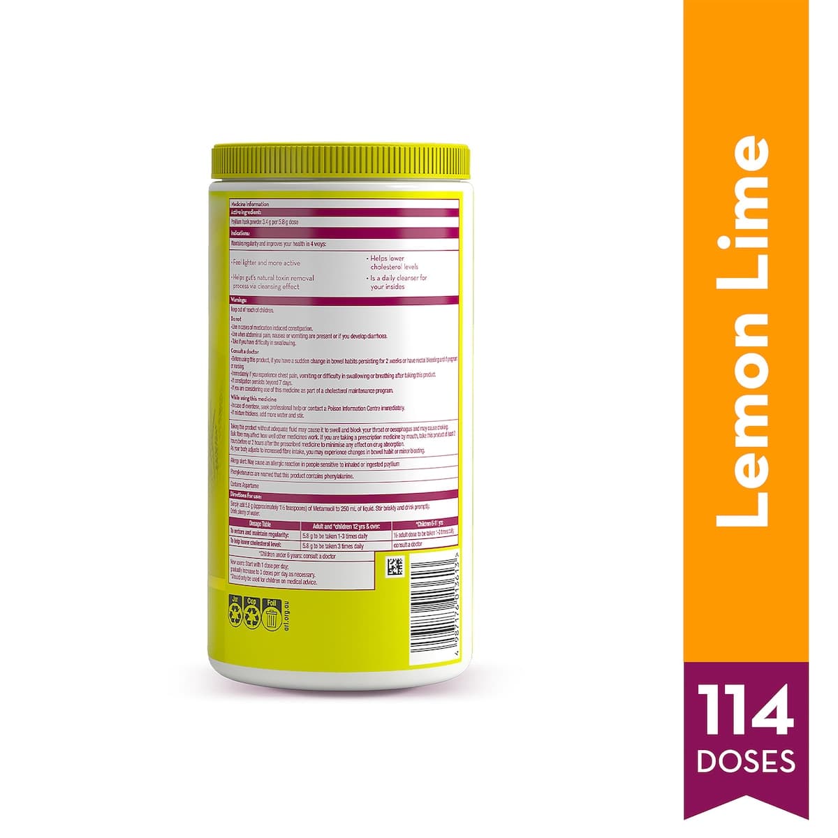 Thumbnail Metamucil Fibre Supplement Lemon Lime Smooth 673g