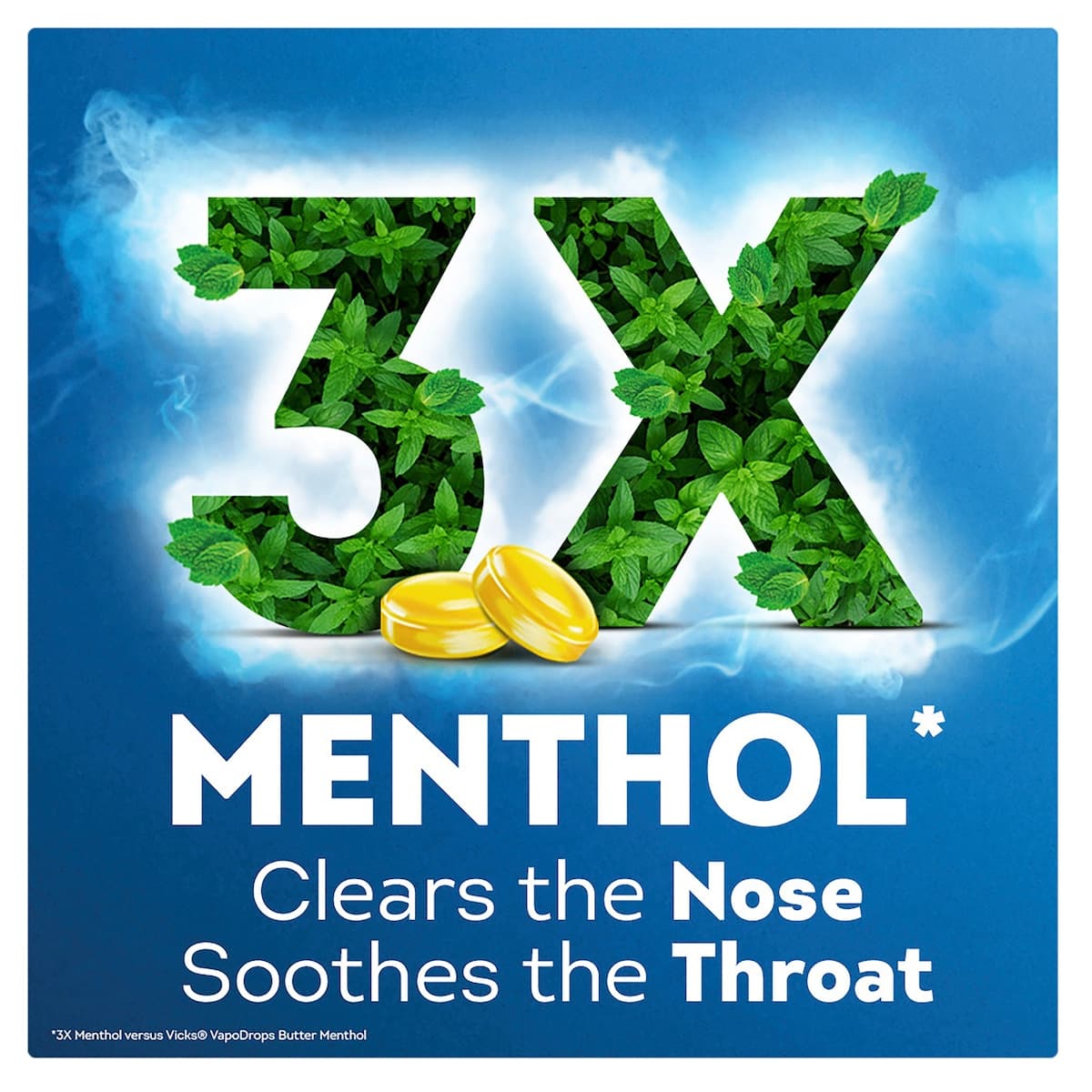 Thumbnail Vicks VapoDrops + Cough Xtra Strong Lemon Menthol Blast 36 Lozenges