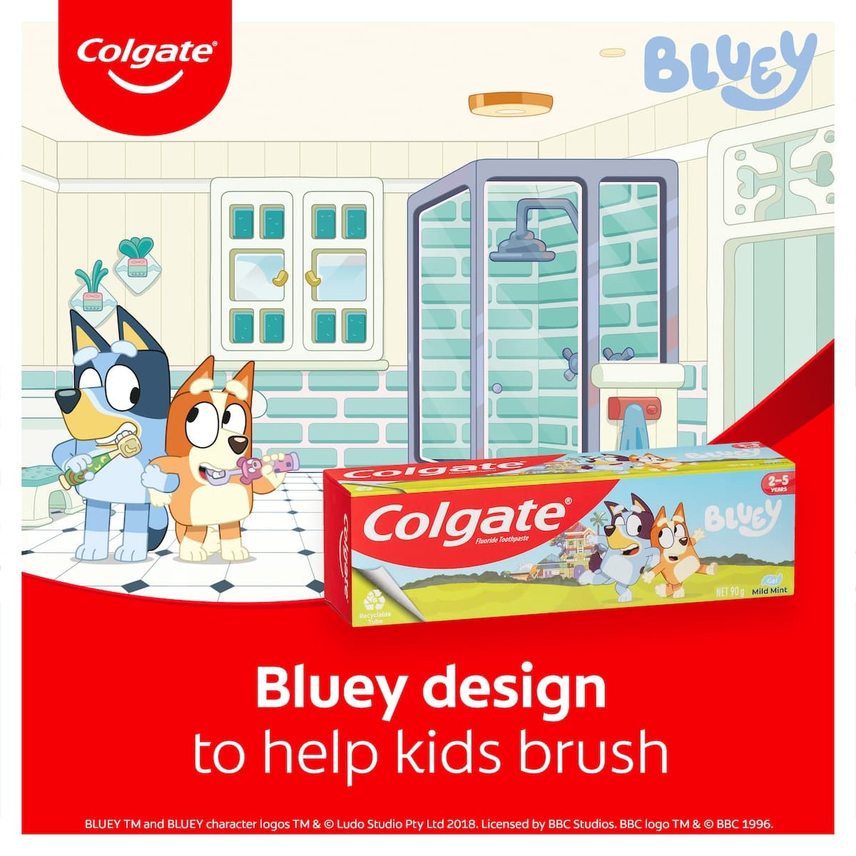 Thumbnail Colgate Kids Bluey Gel Mild Mint Toothpaste 90g