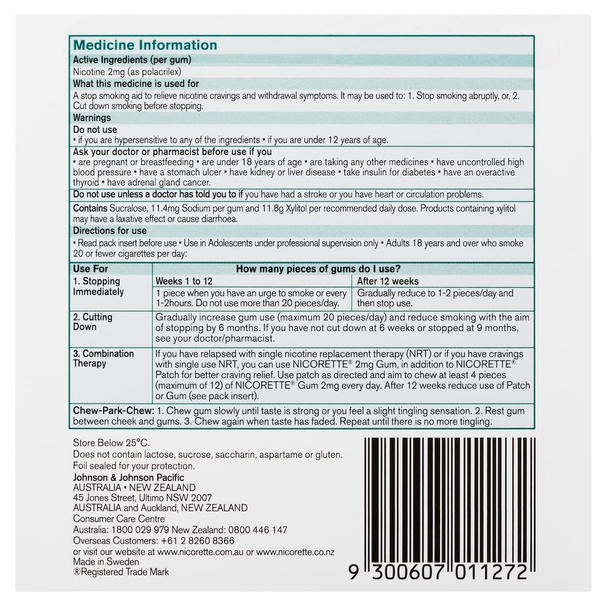 Thumbnail Nicorette Quit Smoking Nicotine Gum 2mg Icy Mint 150 Pieces Value Pack