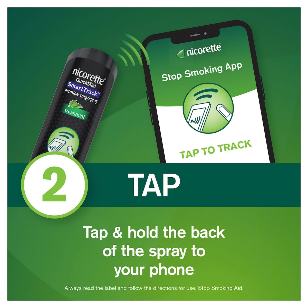 Thumbnail Nicorette Quit Smoking QuickMist Nicotine Mouth Spray Smart Track 150 Sprays