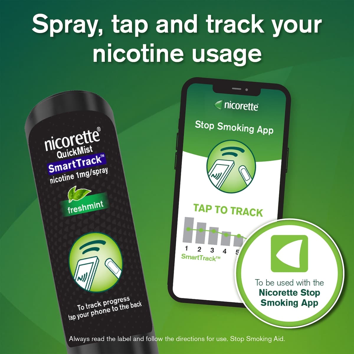 Thumbnail Nicorette Quit Smoking QuickMist Nicotine Mouthspray Fresh Mint 2 Pack