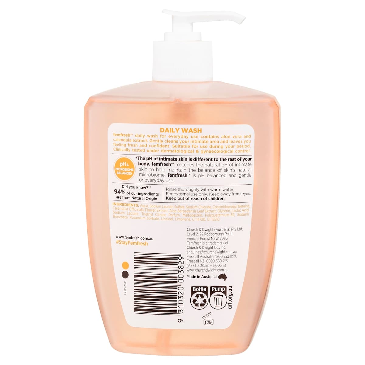 Thumbnail Femfresh Intimate Daily Wash 600ml Pump
