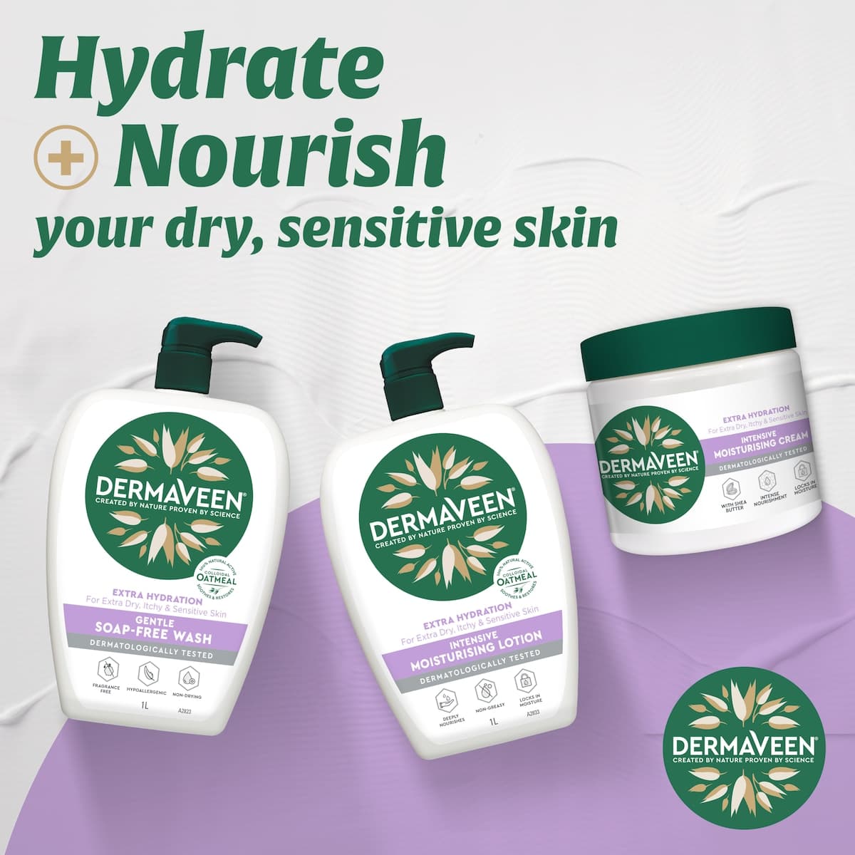 Thumbnail DermaVeen Extra Hydration Gentle Soap Free Wash 500ml
