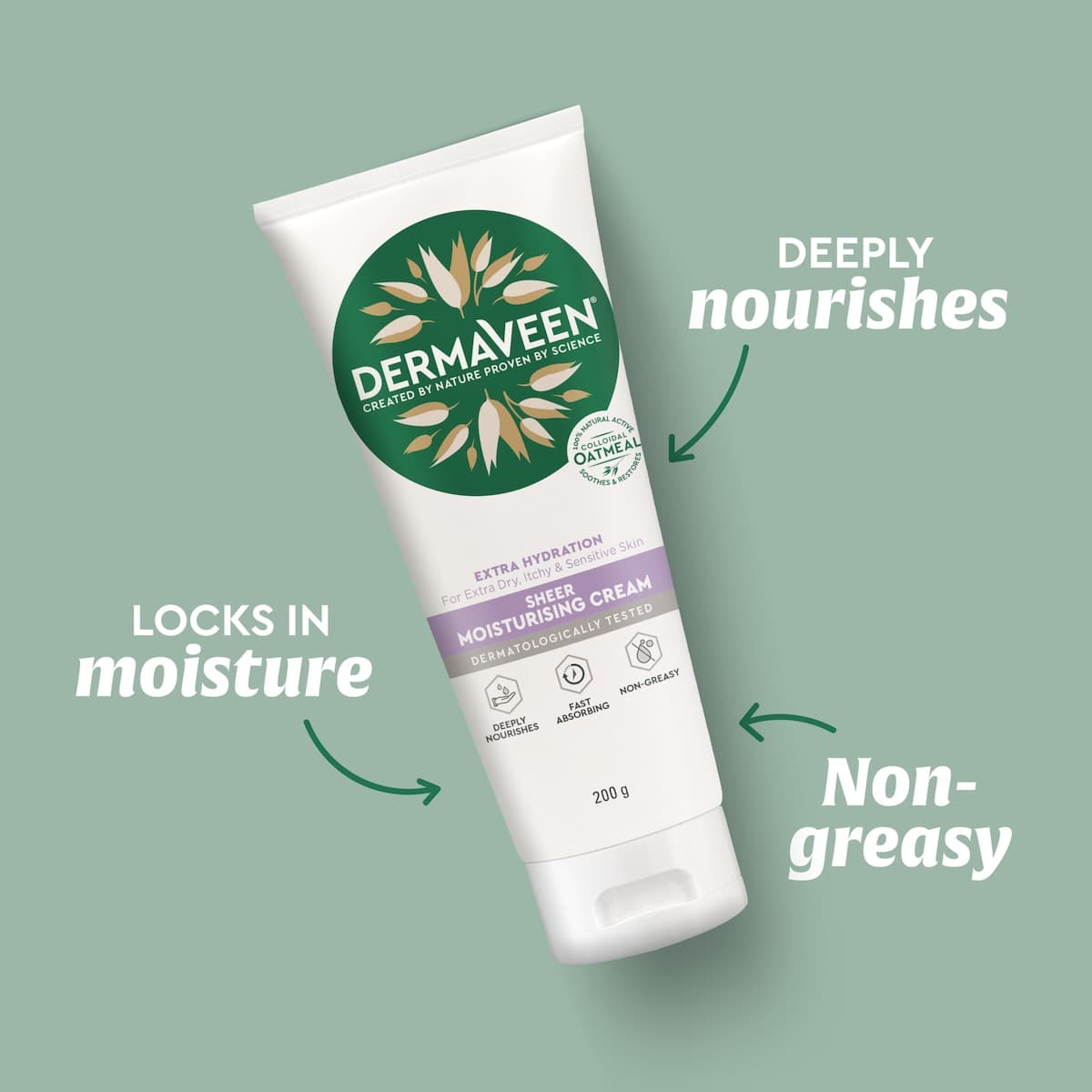 Thumbnail DermaVeen Extra Hydration Sheer Moisturising Cream 200g