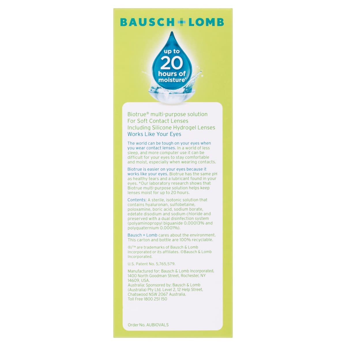 Thumbnail Bausch & Lomb Biotrue Multi-Purpose Solution 300ml + 120ml