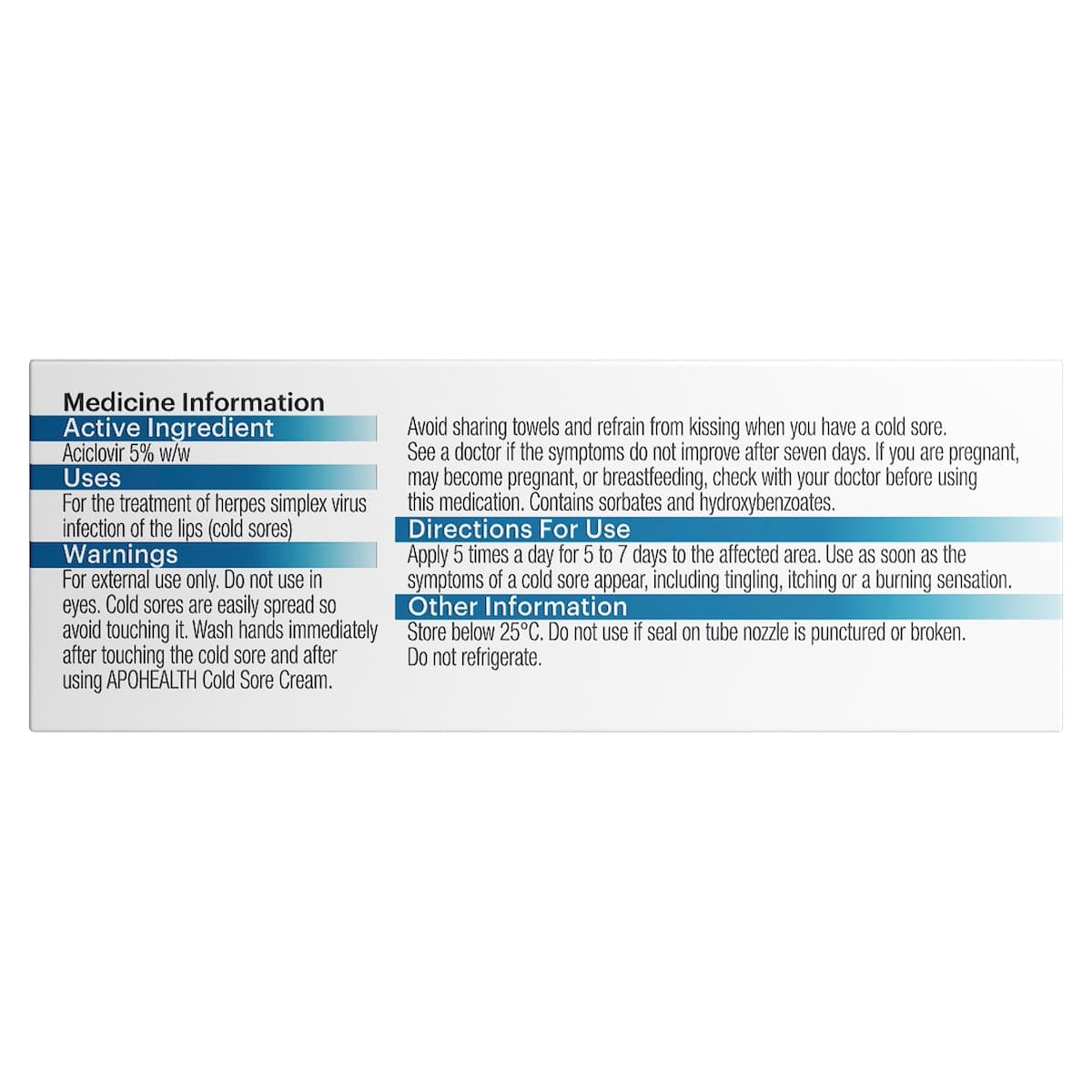Thumbnail APOHEALTH Cold Sore Cream 5g