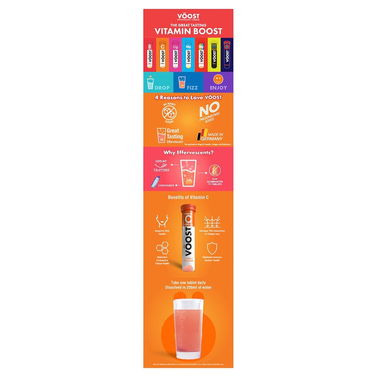 Thumbnail Voost Effervescent Vitamin C 1000mg Tablets 40 Pack