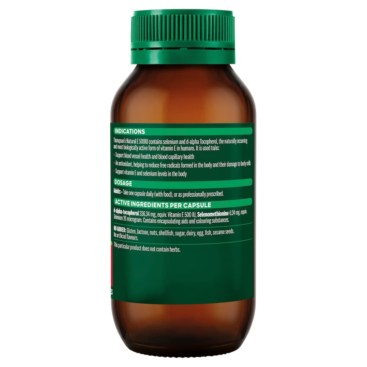 Thumbnail Thompsons Natural E 500IU 100 Capsules