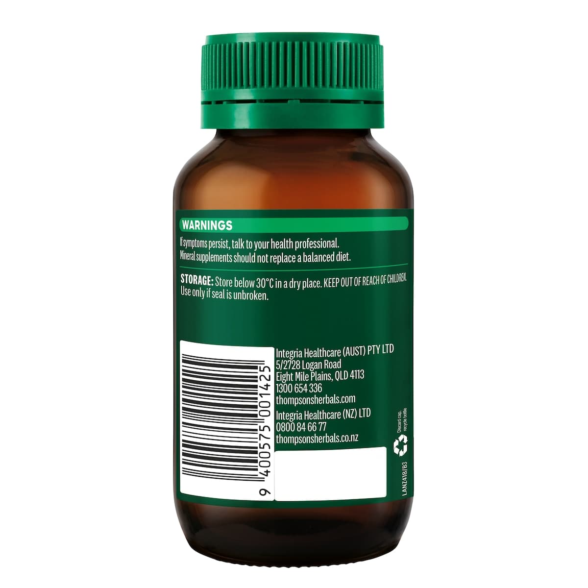 Thumbnail Thompsons Organic Zinc 180 Tablets