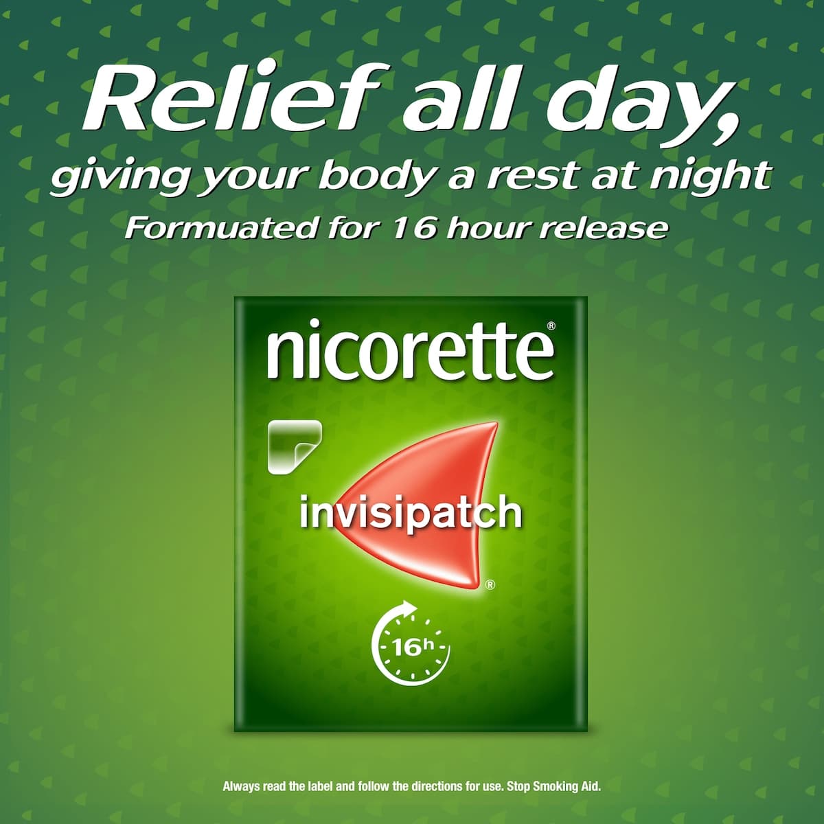 Thumbnail Nicorette Quit Smoking 16 Hour Nicotine Invisipatch Step 1 25mg 28 Patches