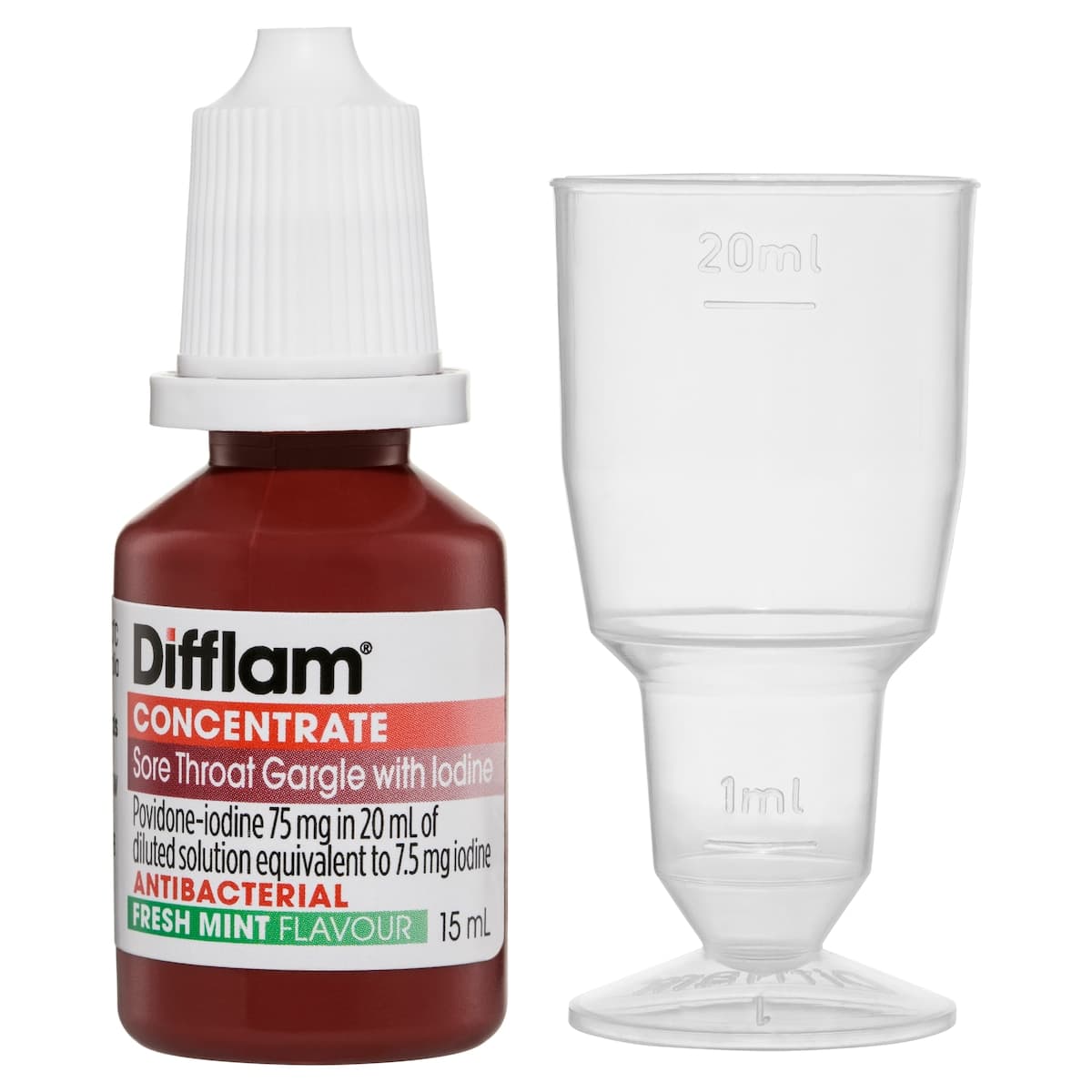 Thumbnail Difflam Concentrate Sore Throat Gargle with Iodine 15ml