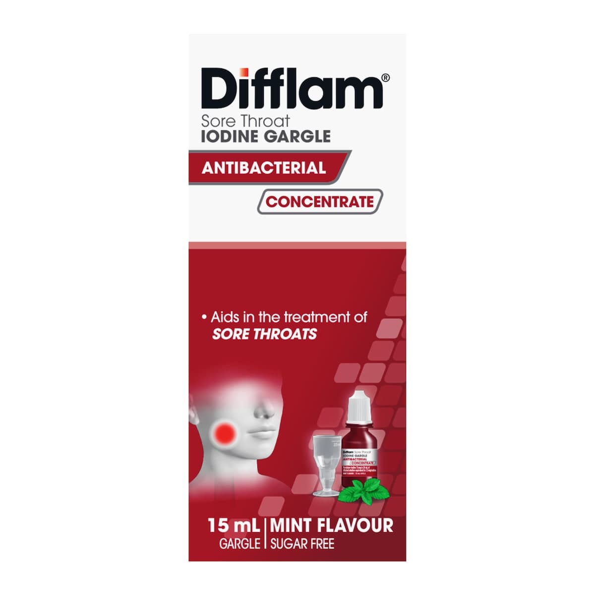 Thumbnail Difflam Concentrate Sore Throat Gargle with Iodine 15ml