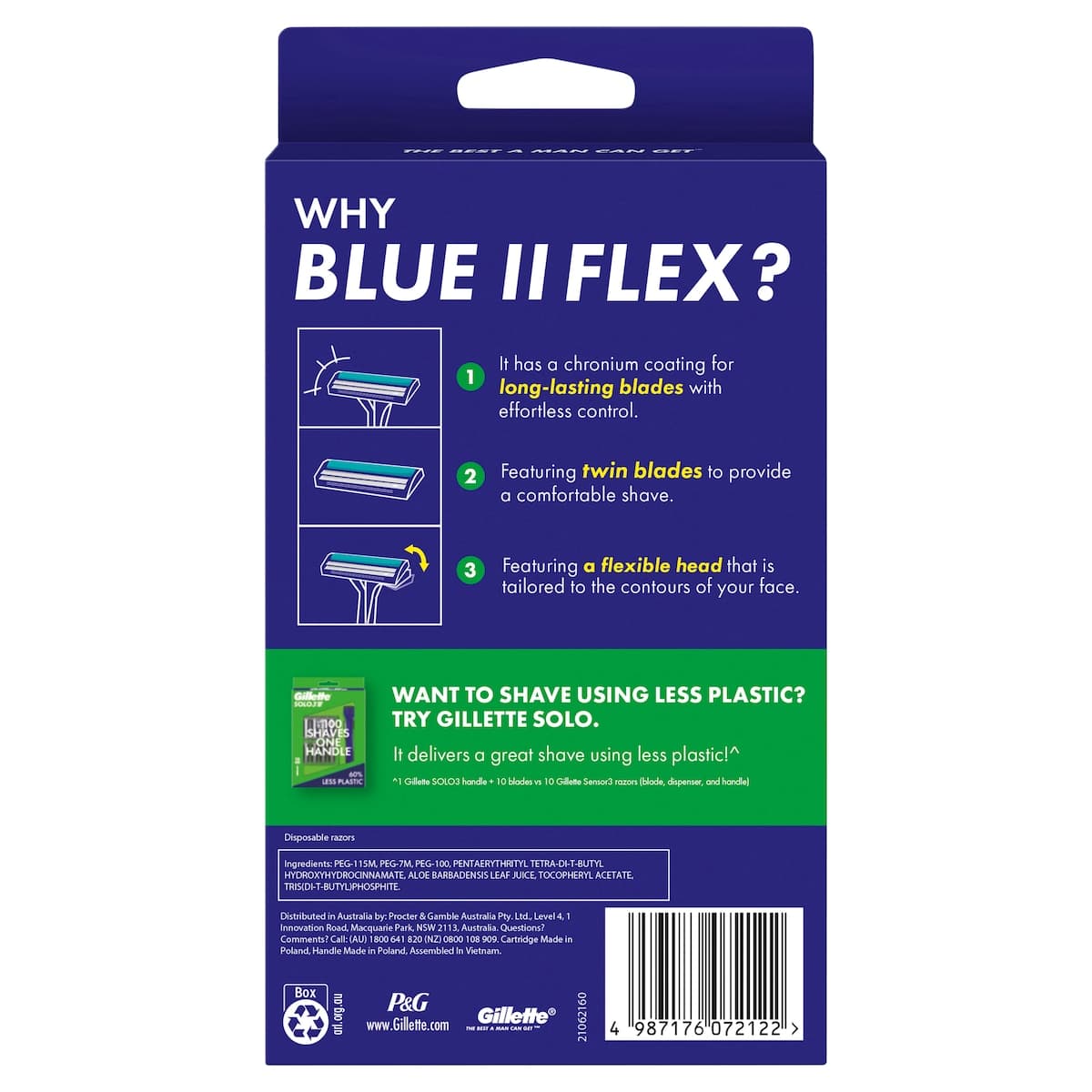 Thumbnail Gillette Blue II Pivot Plus Disposable Razors 20 Pack