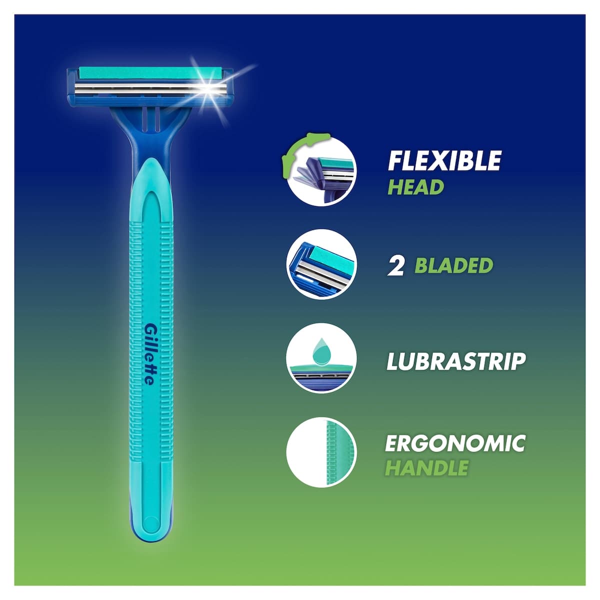 Thumbnail Gillette Blue II Pivot Plus Disposable Razors 20 Pack