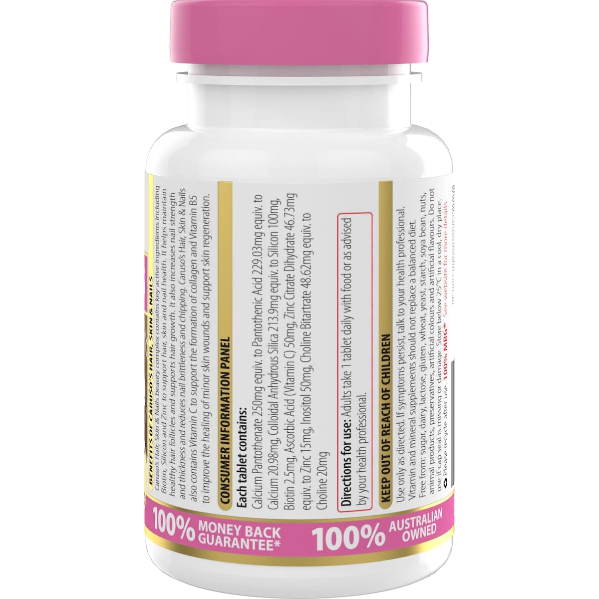 Thumbnail Carusos Hair Skin and Nails 60 Tablets