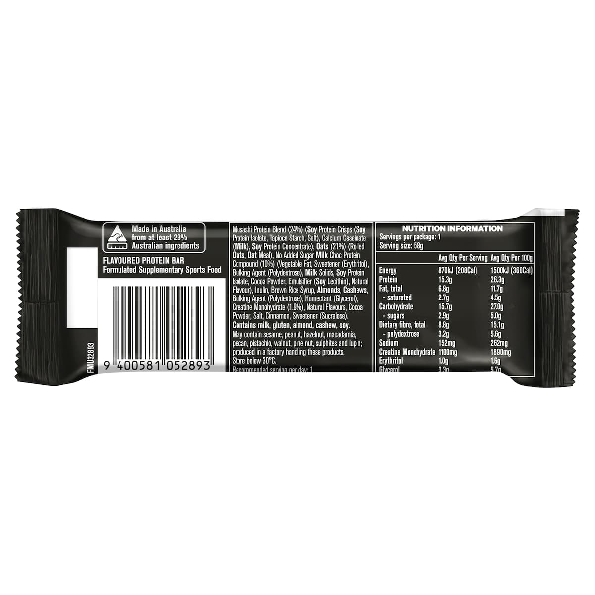 Thumbnail Musashi Energy Bars Banana Bread 12 x 58g