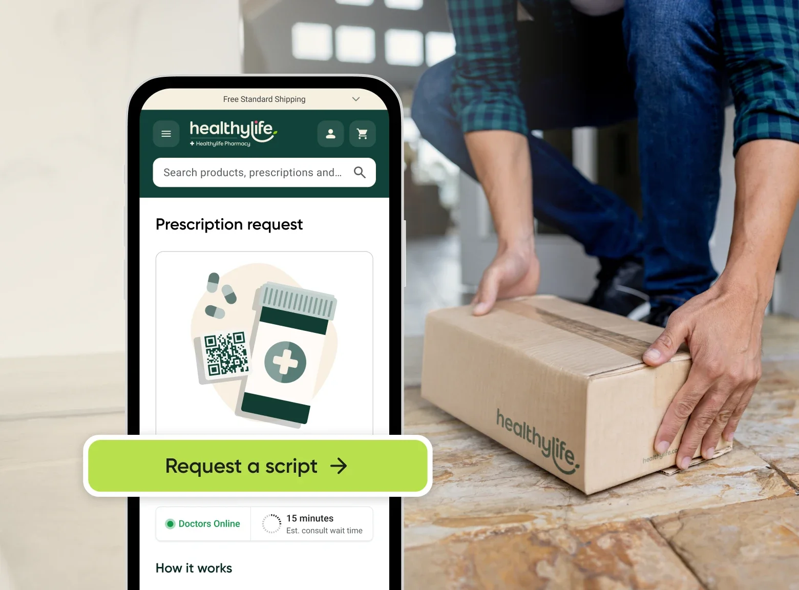 Online prescriptions in minutes, plus free delivery to your door