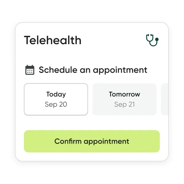 Monthly telehealth consults