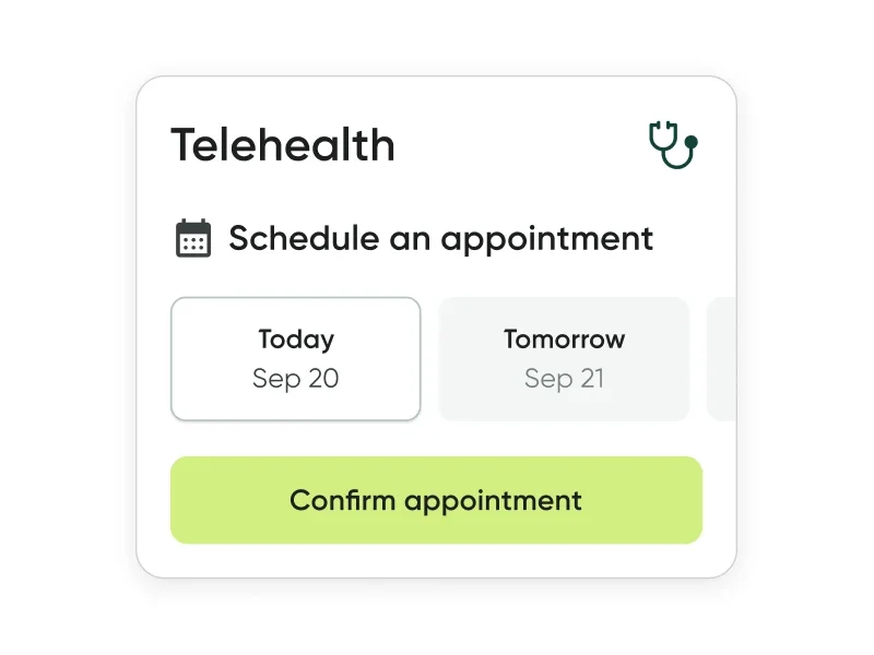 Monthly telehealth consults