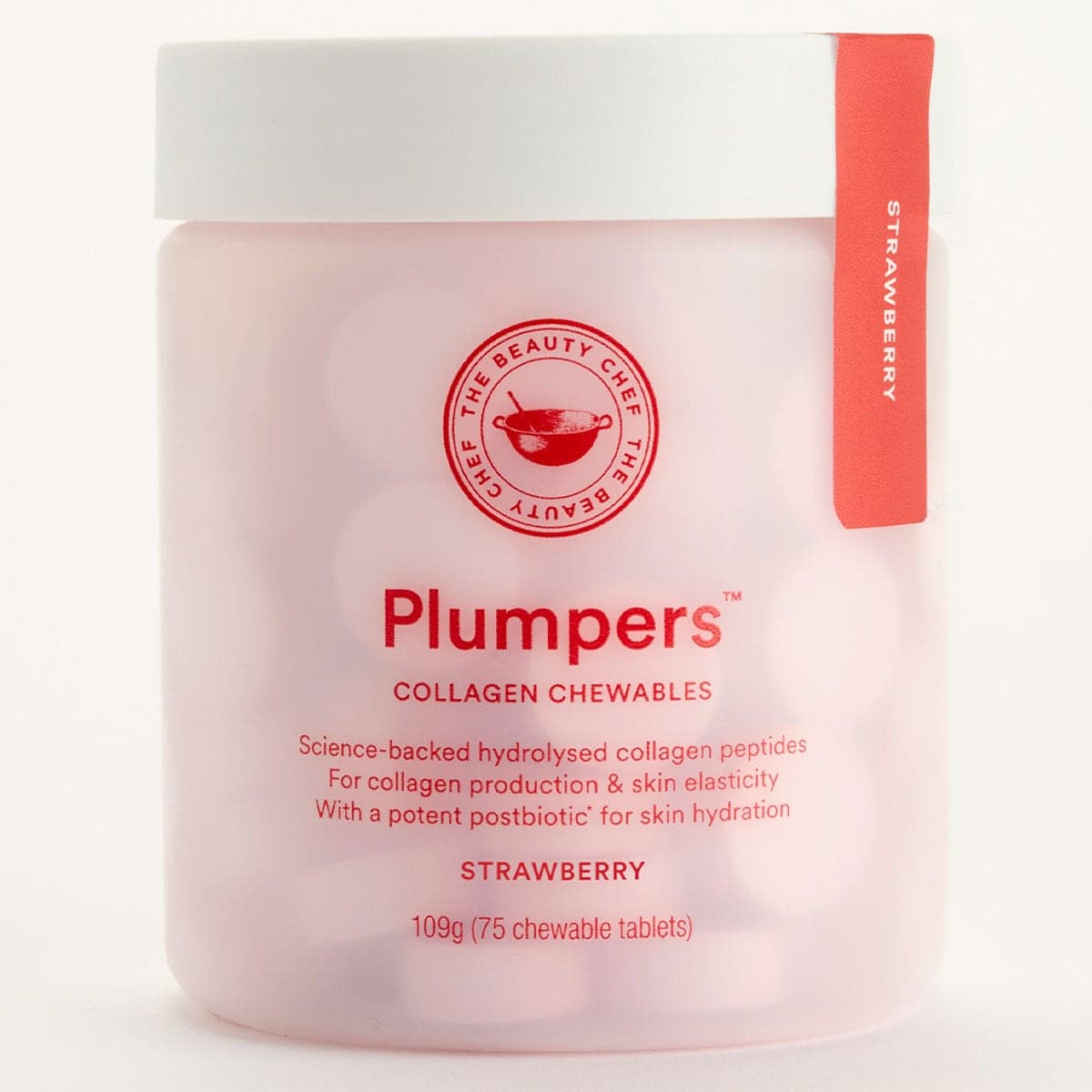 The Beauty Chef Plumpers Collagen Chewables Strawberry 75 Tablets