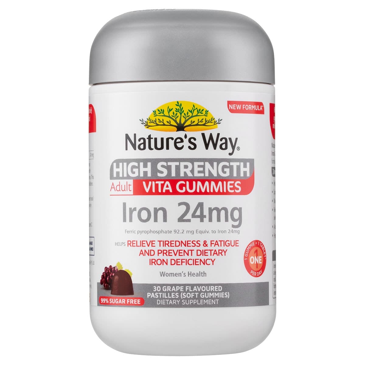 Natures Way High Strength Adult Vita Gummies Iron 24mg - 30 Pack