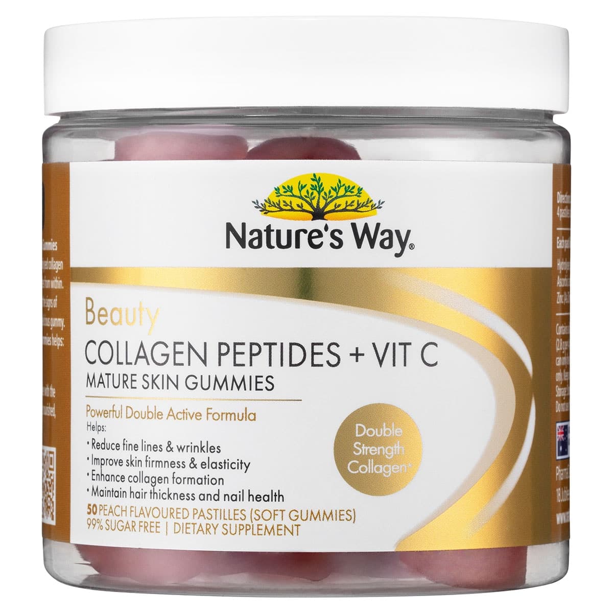 Natures Way Beauty Collagen + Vit C Mature Skin Gummies 50 Pack