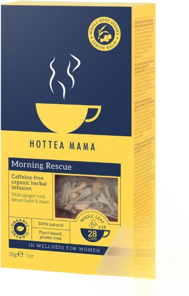 Hottea Mama Organic Morning Rescue Herbal Tea 14 Pack