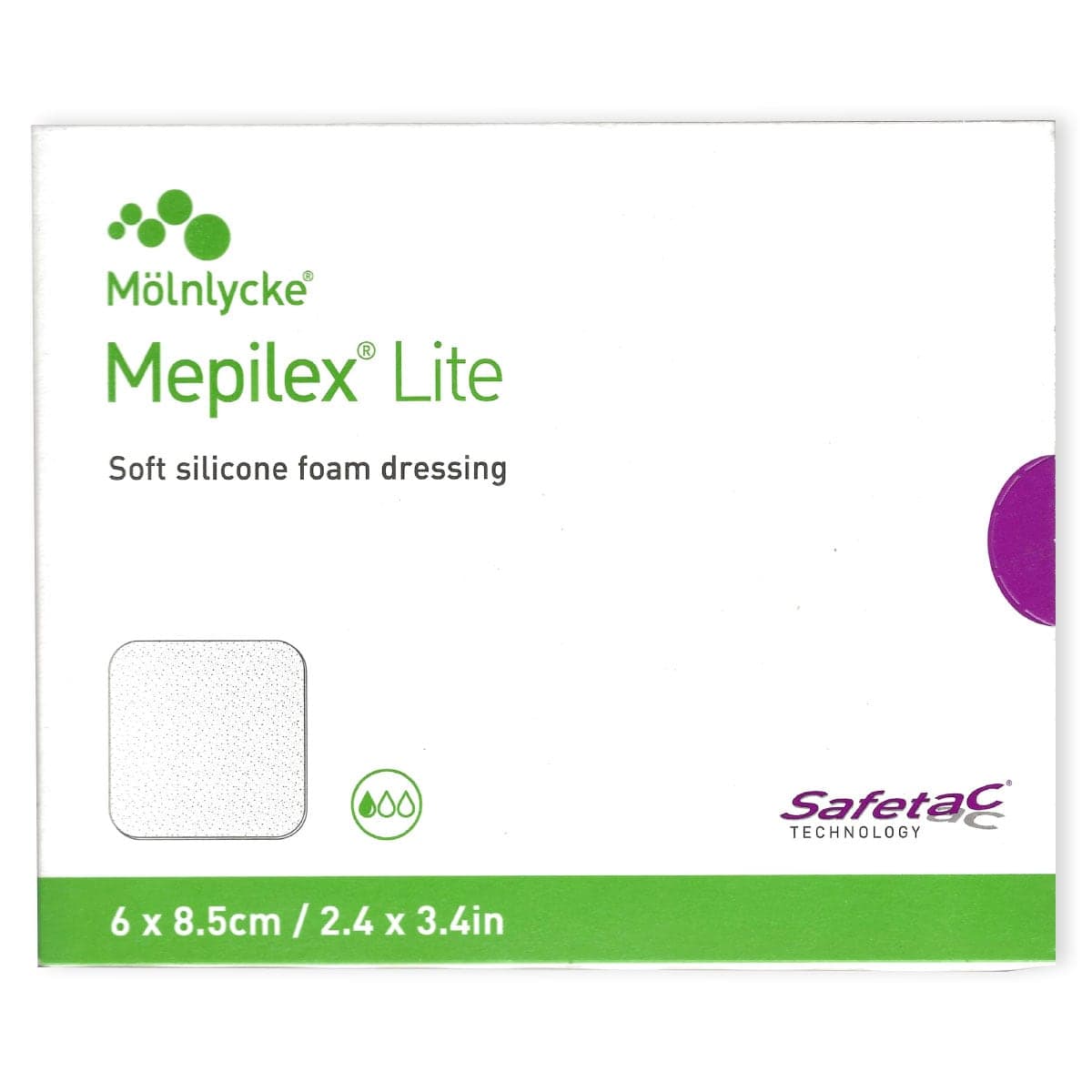 Mepilex Lite Wound Dressing 284000 6cm x 8.5cm 5 Pack