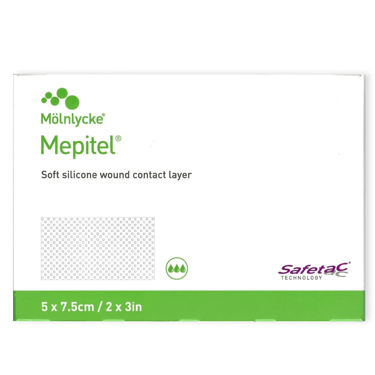 Mepitel Soft Silicone Wound Contact Layer 290510 5cm x 7.5cm 10 Pack