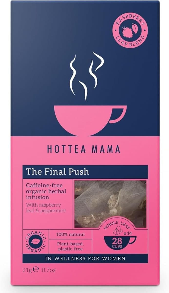 Hottea Mama Organic The Final Push Raspberry Leaf Tea 14 Pack