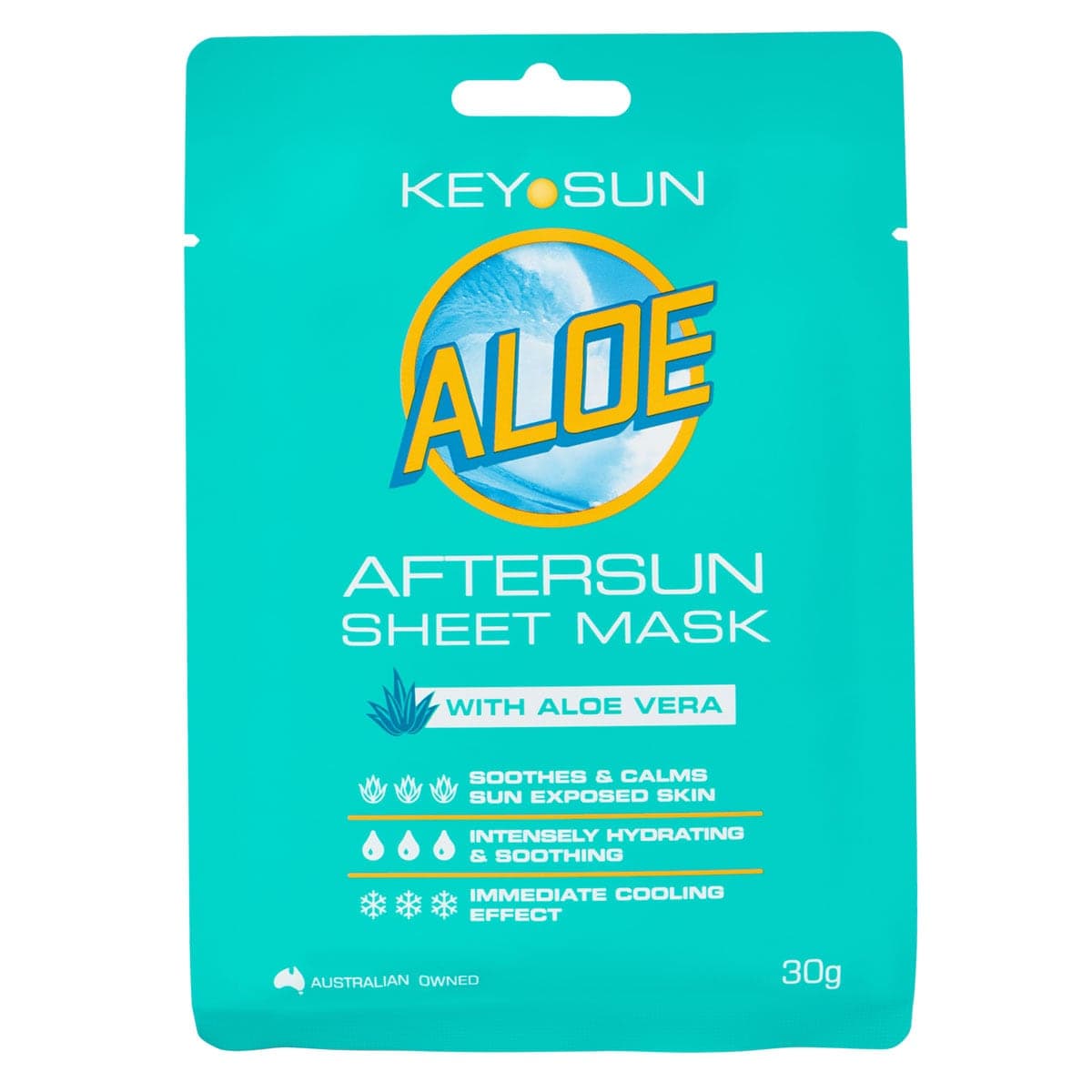 Key Sun Zinke Aloe Aftersun Sheet Mask With Aloe Vera 30g