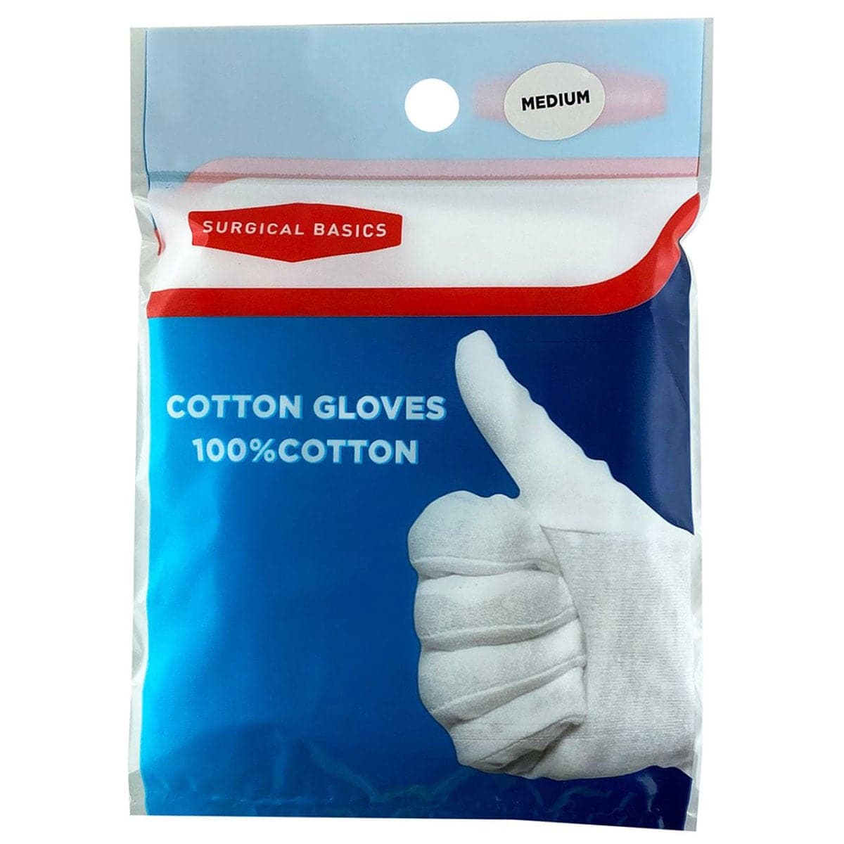 3P Surgical Basics Cotton Gloves Medium 1 Pair