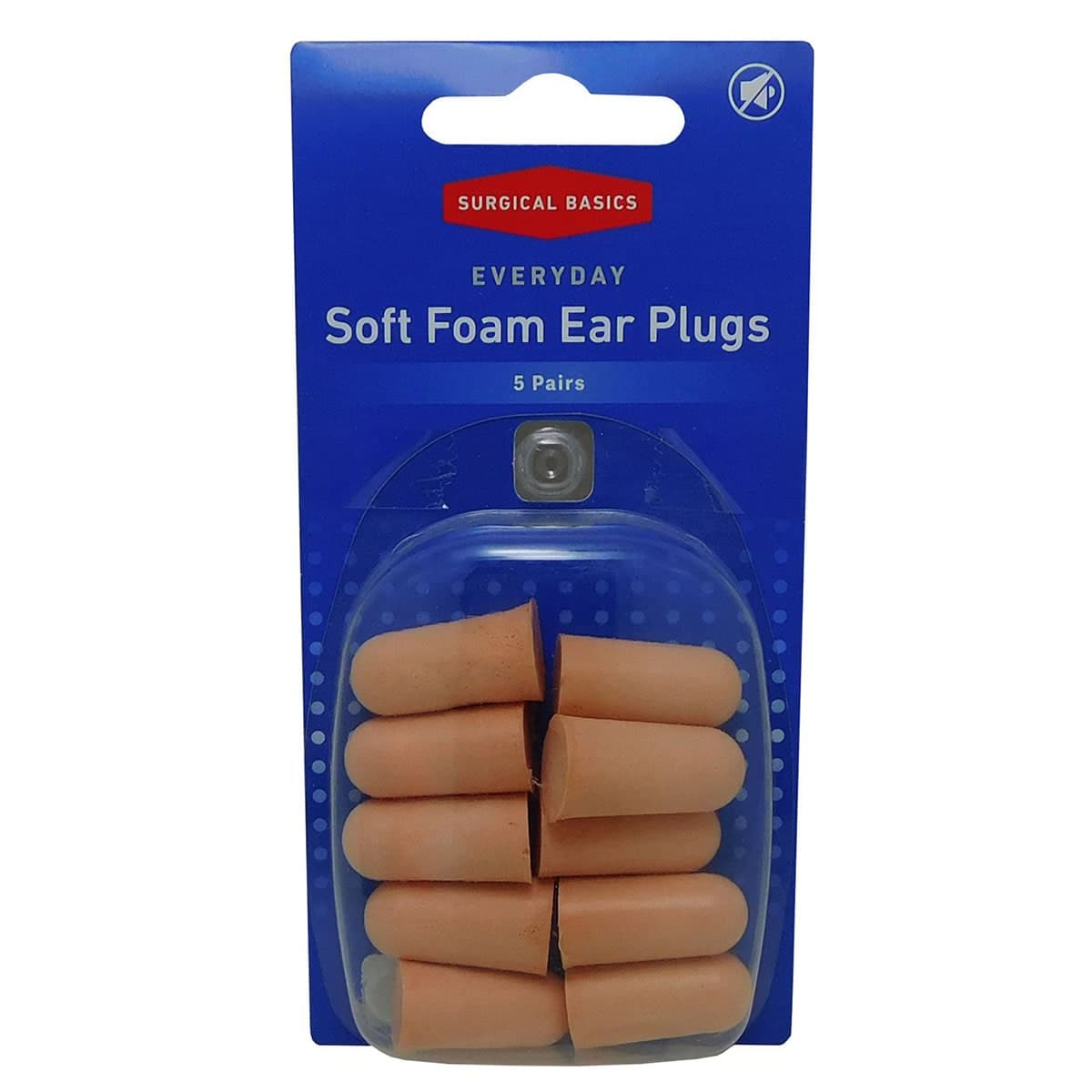 3P Surgical Basics Everyday Soft Foam Ear Plugs 5 Pairs