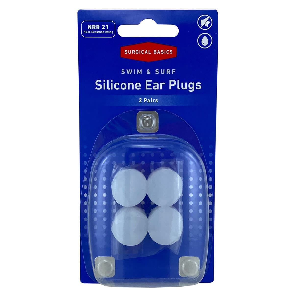 3P Surgical Basics Silicone Ear Plugs 2 Pairs with Case