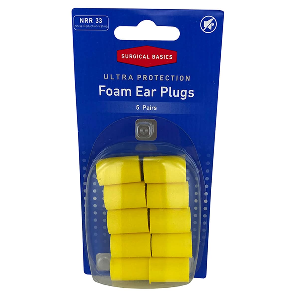 3P Surgical Basics Ultra Protection Foam Ear Plugs 5 Pairs
