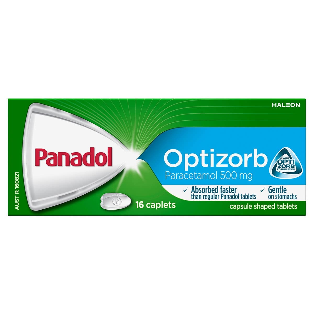 Panadol Optizorb 500mg Paracetamol Caplets 16 Pack
